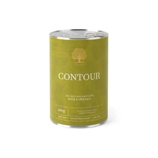 ESSENTIAL Contour, XS-XL, Качка з куркою, консерви вологі беззернові для собак старшого віку, з надмірною вагою, (паштет), 400г