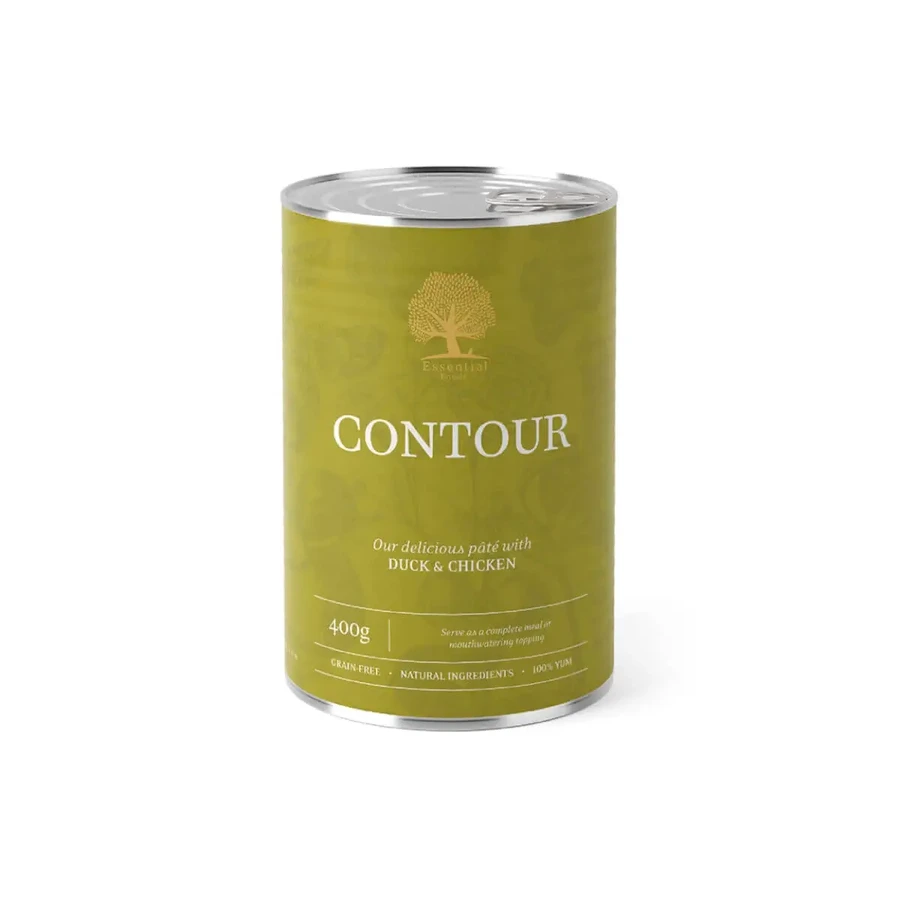 ESSENTIAL Contour, XS-XL, Качка з куркою, консерви вологі беззернові для собак старшого віку, з надмірною вагою, (паштет), 400г: ціни та характеристики