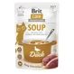 BRIT Care Soup, Качка, пакетик вологий, беззерновий корм для котів, вибагливий апетит, (топінг), 75г, 75г