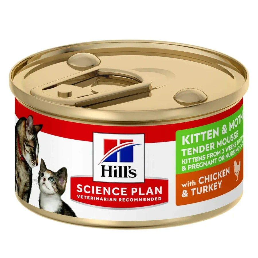 HILL's Science Plan Kitten & Mother, курятина та індичка, вологий корм для котів молодшого віку (мус), 85г, 85г: ціни та характеристики