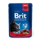 BRIT Premium, Яловичина з горохом, вологий корм для котів у пакетиках, (в соусі), 100г
