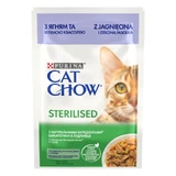 PURINA Cat Chow Sterilised, ягненок и зеленые бобы, саше влажный корм для стерилизованных кошек, (в соусе), 85 г
