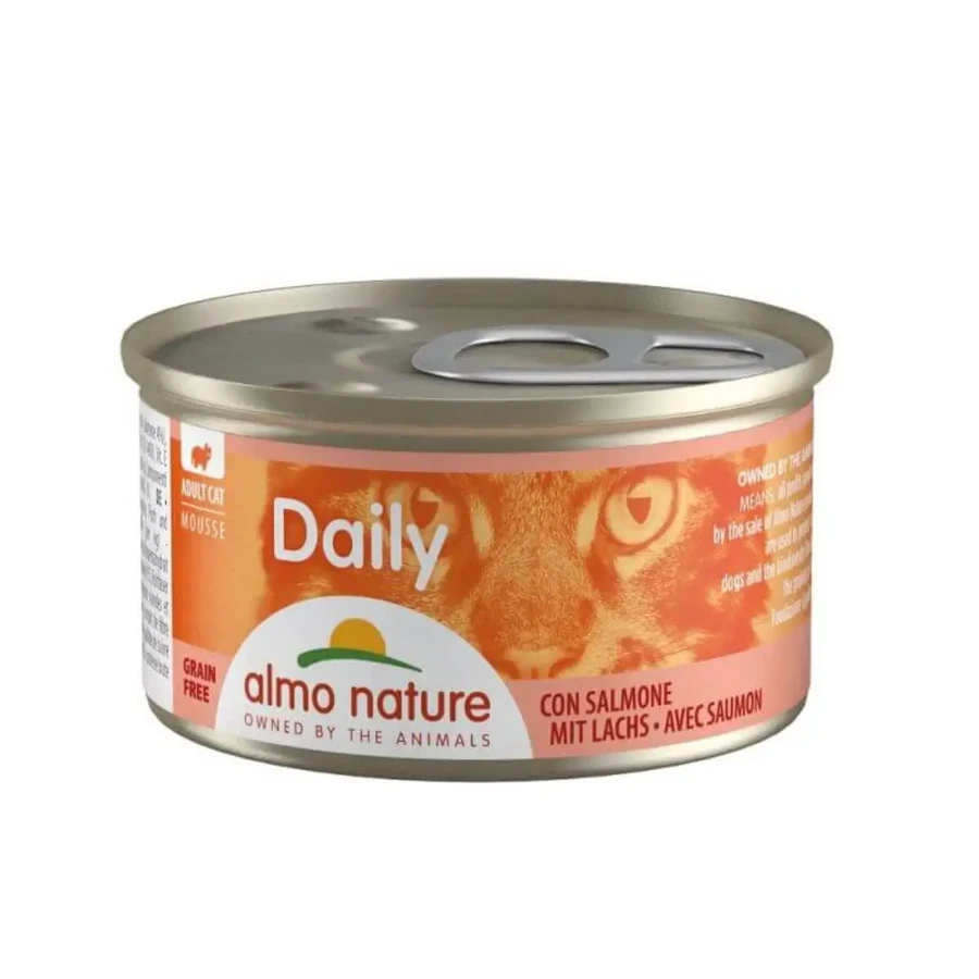 ALMO NATURE Daily Cat, лосось, консерви беззернові вологі для котів, (паштет), 85г: ціни та характеристики