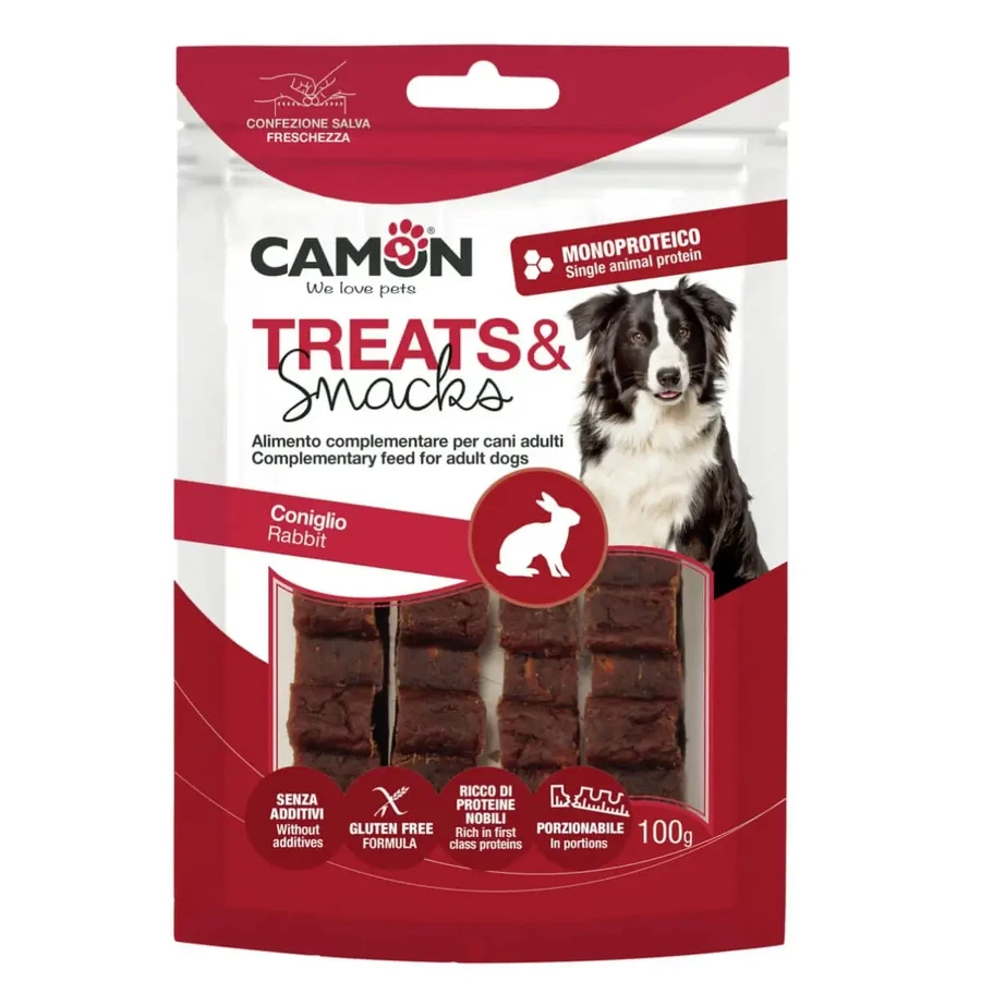 CAMON Rabbit Bar Snack Snack, XS-XL, Кролик, пакет с однобелковым вознаграждением для собак, 100 г.: цены и характеристики