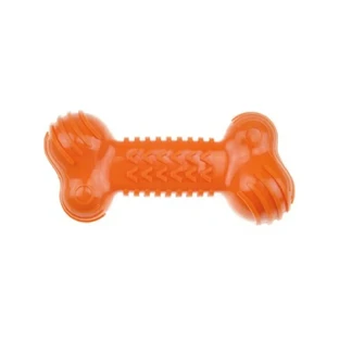 M-PETS Funbone, жувальна іграшка для собак XS-L, для прорізування зубів, гумова, помаранчева, 18 см