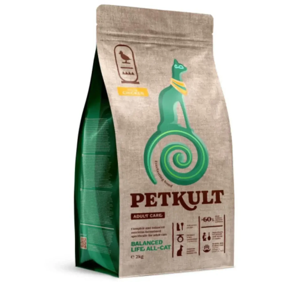 PETKULT Adult Care Balanced Life, Chicken, сухой корм для кошек, 2 кг: цены и характеристики
