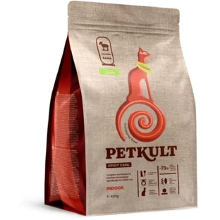 PETKULT Adult Care Indoor, ягненок, сухой корм для кошек, 400 г