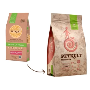 PETKULT Sensitive Care Junior Medium Breed, M, Ягненок и коричневый рис, сухой корм для собак младших пород, аллергия, 3 кг