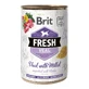 BRIT Fresh, Теленок с Мей, консервированный беззерновой влажный корм для собак, (в асписе), 400г