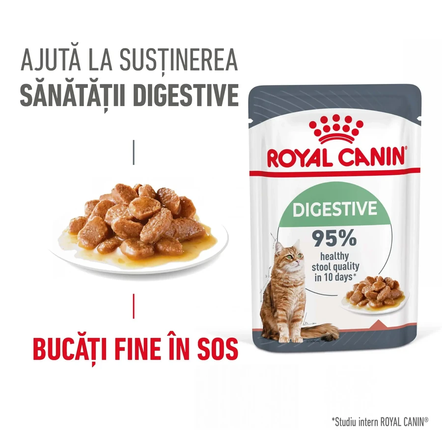 ROYAL CANIN Digest Sensitive Care Adult, влажный корм для кошек, комфорт для пищеварения, (в соусе), 85г, 85г: цены и характеристики