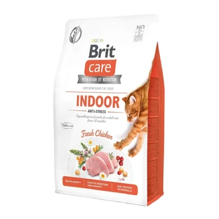 BRIT Care Indoor Anti-Stress, Chicken, беззерновой сухой корм для кошек, антистресс, 400г