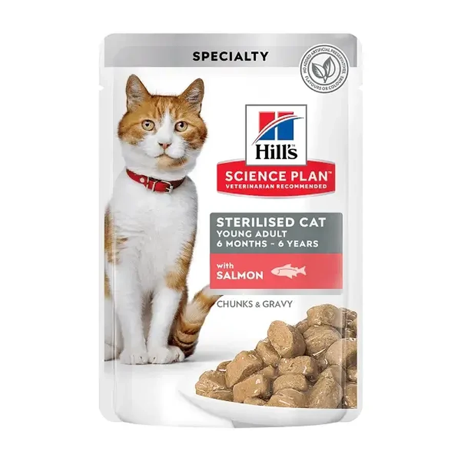Hill's SP Feline Sterilised Salmon Pouch, 85 г: цены и характеристики