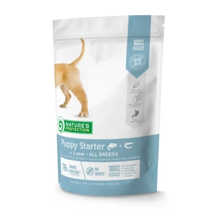 NATURES PROTECTION Puppy Starter XS-XL, лосось и криль, сухой корм для собак младших возрастов, 2 кг