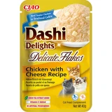 INABA Churu Dashi Delights Ніжні пластівці з куркою та сиром, пакетик вологого беззернового корму для котів, (топінг), 40г