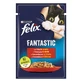 PURINA Felix Fantastic, яловичина, вологий корм для котів у пакетиках, (в аспіді), 85г