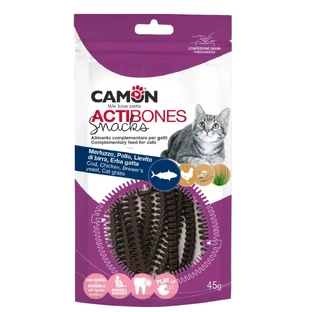 CAMON Actibones, тріска з куркою, ласощі для котів, 45 г