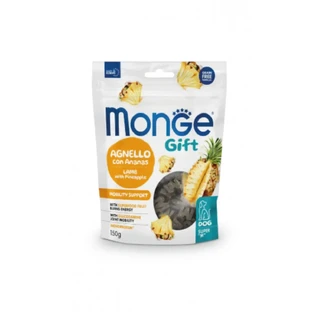 MONGE Gift Super M Підтримка мобільності, XS-XL, мед та ананас, функціональний беззерновий пакетик для заохочення собак, суглобова система, 150 г