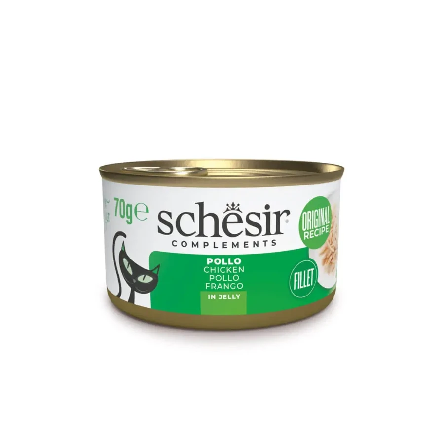 SCHESIR Complementary In Jelly, Chicken, консервированный влажный корм для кошек, (в аспираторе), 70г: цены и характеристики