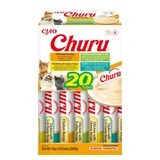 INABA Churu Chicken Varieties (куряче м'ясо, куряче м'ясо з гребінцями| сиром| креветками), банка, беззерновий тюбик для котів, (начинка), 280г