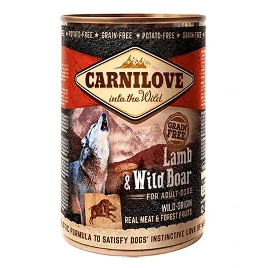 CARNILOVE, Ягненок и Кабан, консервированный беззерновой влажный корм для собак, (в асписе), 400г: цены и характеристики
