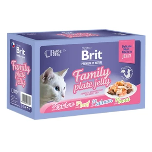 BRIT Premium by Nature Delicate Family Plate, Мясо, влажный корм для кошек, (в аспираторе), мультипак, 85г х 12шт