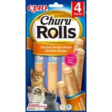 INABA Churu Rolls, куряче м'ясо, пакетик, без злаків, котячі ласощі в тюбиках, 40г