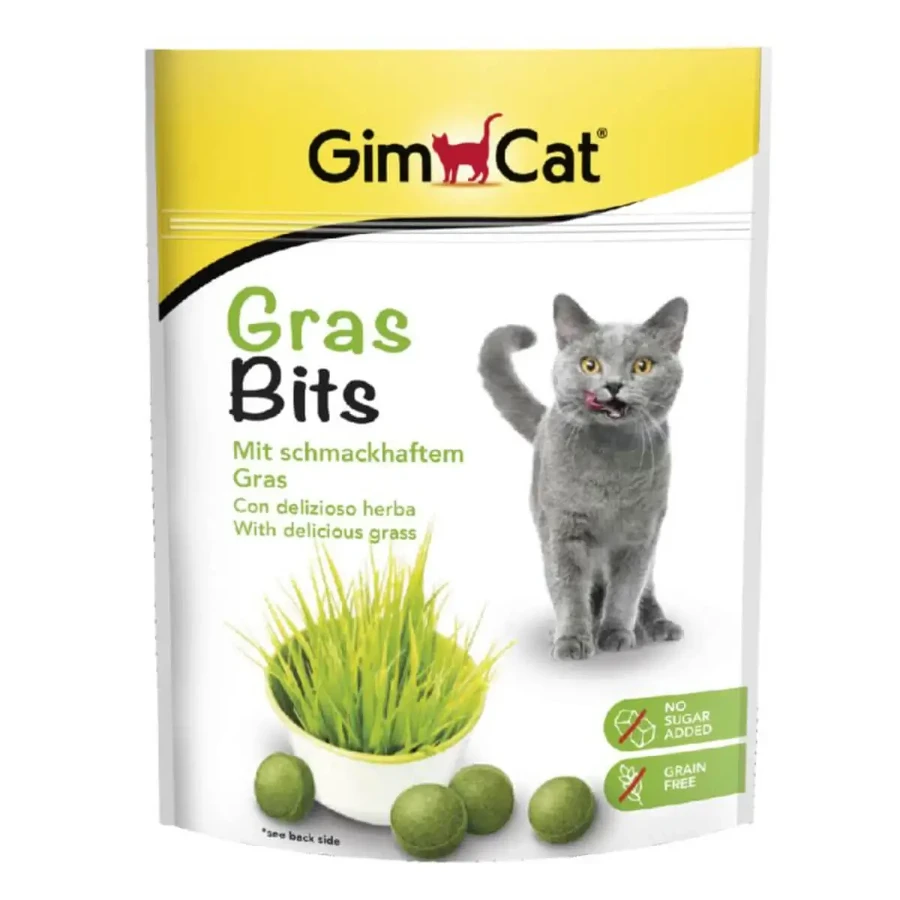 GIMCAT Tasty Tabs Gras Bits, ласощі для котів, пакетик із заохоченням, 50 г: ціни та характеристики