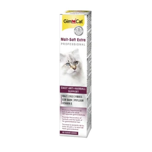 GIMCAT Malt-Soft Екстрапрофесійна паста, функціональний тюбик для заохочення котів, для стрижки шерсті, (топпінг), 20г