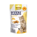 GIMCAT Nutri Pockets Branza&Taurine, сир, функціональний мішечок для заохочення котів, 60 г