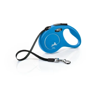 FLEXI Classic, повідець для собак, що втягується, нейлон, синій, S(15кг, 5м)