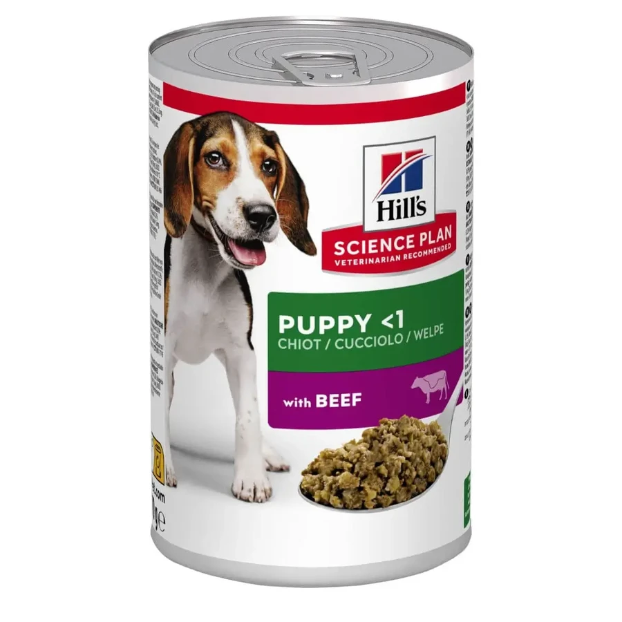 HILL's Science Plan Puppy, XS-XL, яловичина, консерви вологі для собак молодших порід, (в аспіді), 370г: ціни та характеристики