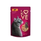 MY LOVE, Печінка, вологий корм для котів у пакетиках, (в соусі), 85г