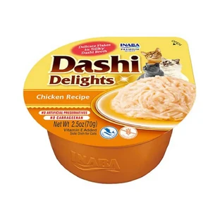 INABA Ciao Dashi, Курица, миска беззернового влажного корма для кошек, (в соусе), 70г