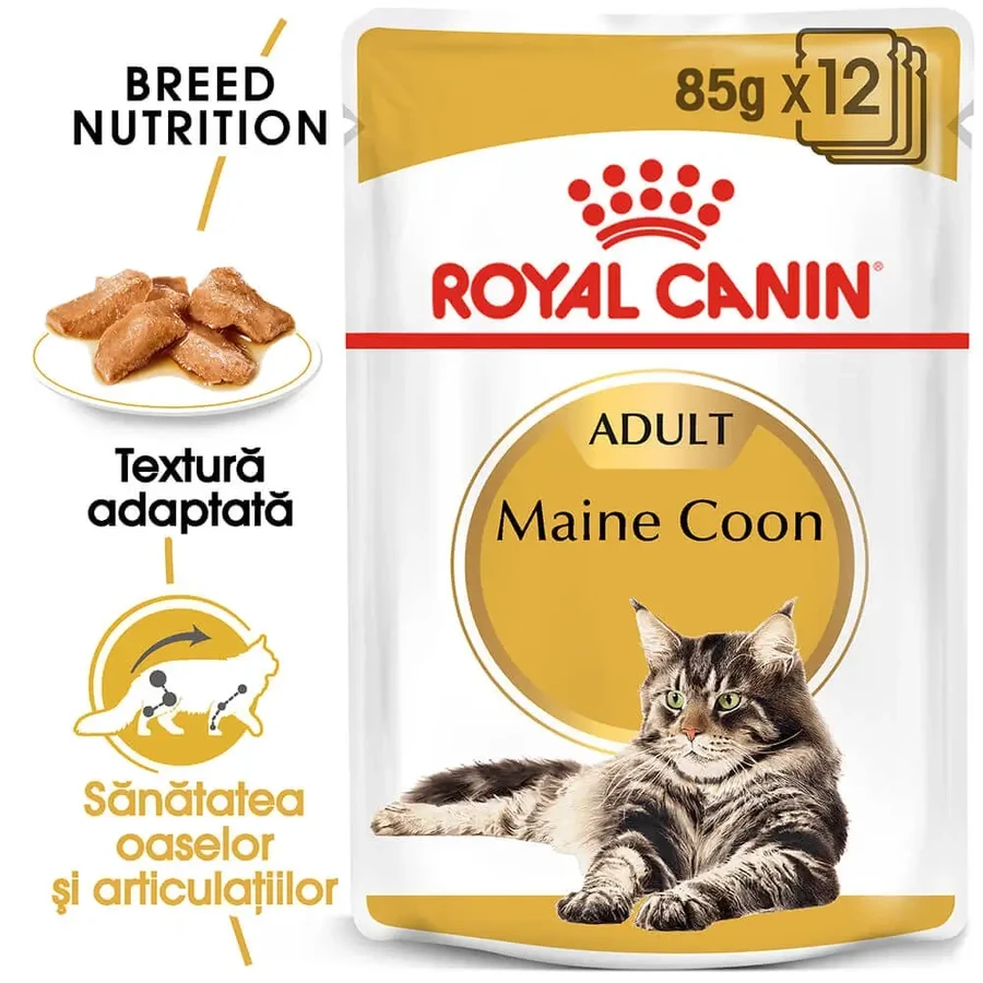 ROYAL CANIN Мейн Кун Adult, вологий корм для котів, (в соусі), бакс, 85г х 12шт: ціни та характеристики