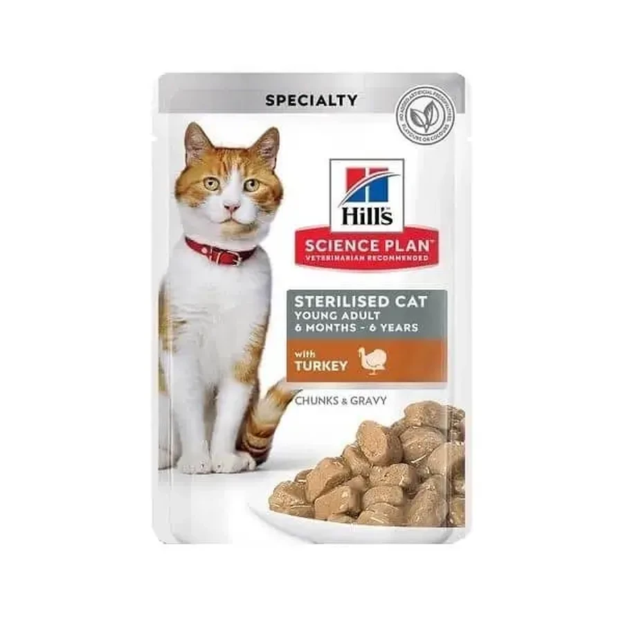 Hill's SP Feline Паштет для дорослих стерилізованих котів з індичкою, 85 г: ціни та характеристики