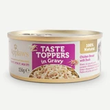 APPLAWS Tasty Toppers, XS-XL, Курка та качка, консерви беззернові вологі для собак, (в соусі), 156г