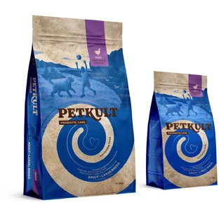 PETKULT Probiotics Adult Large Breed, L-XL, Качка та коричневий рис, сухий корм для собак, травна система та пробіотики, 2кг