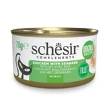 SCHESIR Complementary In Jelly, куряче філе з окунем, консерви для вологих котів, (в аспіді), 70г