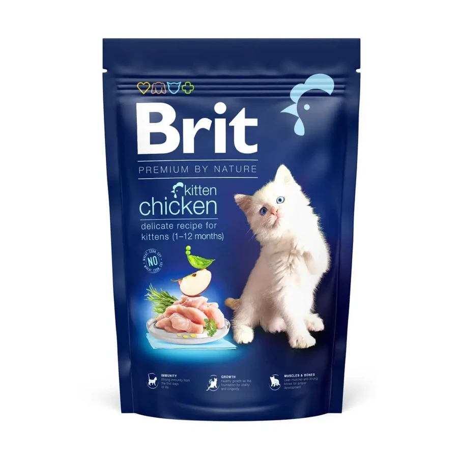 BRIT Premium by Nature Kitten, курятина, сухий корм для котів молодшого віку, 1,5 кг: ціни та характеристики