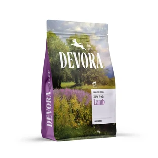 DEVORA Large Breeds, L-XL, ягня, беззерновий сухий корм для собак з високим вмістом білка, 4 кг