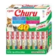 INABA Churu Churu Вершкові сорти, тунець і морепродукти, беззернові ласощі для котів, (пюре), 560г
