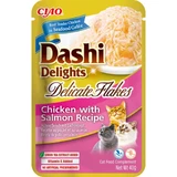 INABA Churu Dashi Delights Ніжні пластівці з куркою та лососем, пакетик вологого беззернового корму для котів, (топпінг), 40г