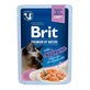 BRIT Premium by Nature Делікатне стерилізоване філе лосося, лосось, вологий стерилізований корм для котів у пакетиках, (в соусі), 85г