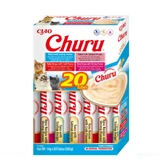 INABA Churu Varieties, Тунець і морепродукти, банка, беззерновий тюбик, коти, (пюре), 280г