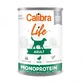 CALIBRA Life, XS-XL, Утка с рисом, консервированный однобелковый влажный корм для собак, (паштет), 400 г