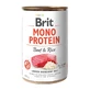 BRIT Mono Protein, Говядина с коричневым рисом, консервированный однобелковый низкозерновой влажный корм для собак, (паштет), 400г