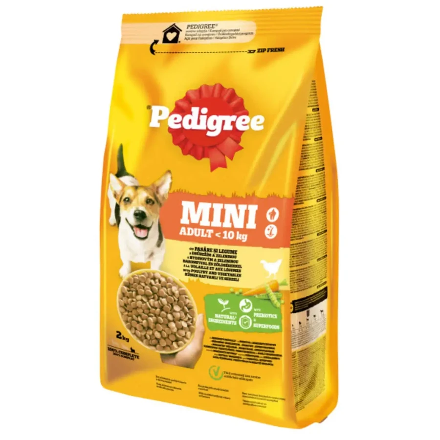 PEDIGREE Mini Adult, XS-S, курица и овощи, сухой корм для собак, 2 кг: цены и характеристики