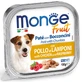 MONGE Fruit, XS-XL, Курица и малина, беззерновой влажный корм для собак в лотке, (в собственном соку), 100 г