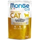 MONGE Grill Sterilised, Coconut, пакетик влажного беззернового корма для стерилизованных кошек, страдающих ожирением, (в аспираторе), 85г