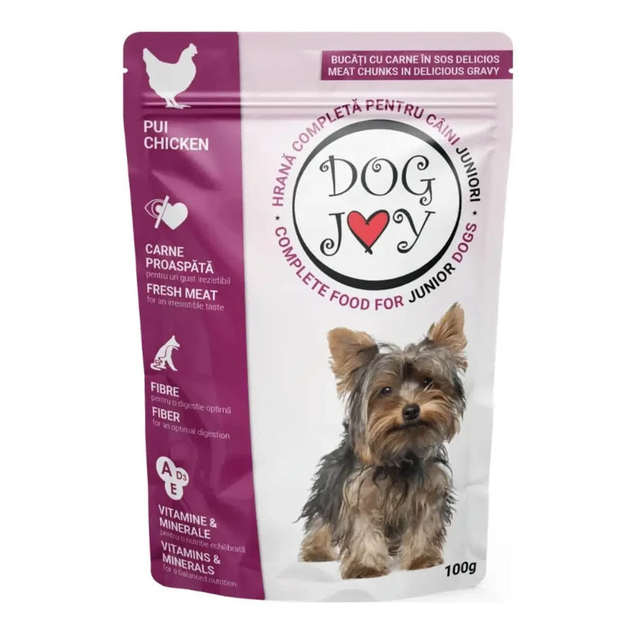 DOG JOY Junior, XS-S, курица, саше влажный корм для собак младших пород, (в соусе), 100 г: цены и характеристики